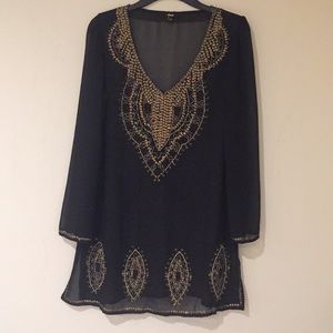 Sheer Embroidered Tunic